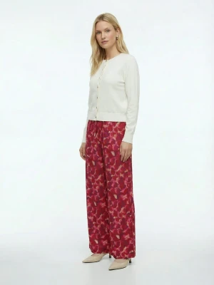 Guido Maria Kretschmer Kardigan damski z zawartością jedwabiu Kobiety Lyocell biały,