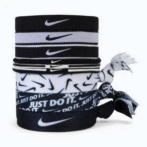 Gumki do włosów Nike Mixed Hairbands 9 szt. black/white/black