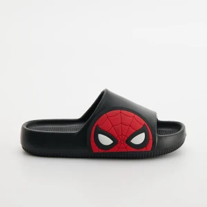 Gumowe czarne klapki z motywem Spider-Man House