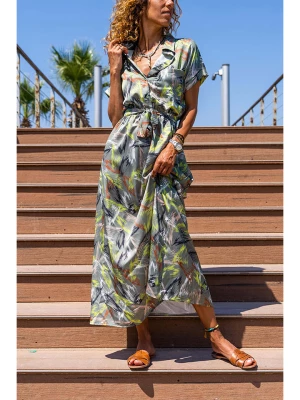 Gunes Kizi Sukienka w kolorze oliwkowym ze wzorem rozmiar: 42