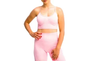 GymHero California Cute Bra BRA-MILKSHAKE, Damskie, Różowe, biustonosze sportowe, poliamid, rozmiar: L