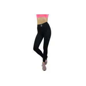 GymHero Leggins BLACK-POSH, Damskie, Czarne, leginsy, poliester, rozmiar: XS