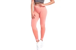 GymHero Leggins Coral CORAL, Damskie, Pomarańczowe, leginsy, poliester, rozmiar: M