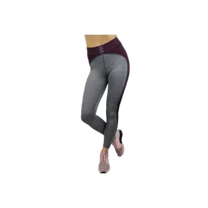 GymHero Leggins GREY-HEART, Damskie, Szare, leginsy, poliester, rozmiar: M