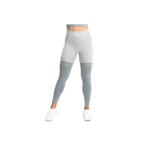 GymHero Leggins Stripes GRAPHITE, Damskie, Szare, leginsy, poliamid, rozmiar: L