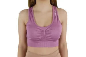 GymHero Miami Cute Bra BASIC-MAUVE, Damskie, Fioletowe, biustonosze sportowe, poliamid, rozmiar: L