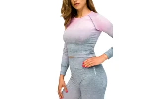 GymHero Ombre Rushguard Longsleeve LONG-MILKSHAKE, Damskie, Różowe, longsleevy, poliamid, rozmiar: M