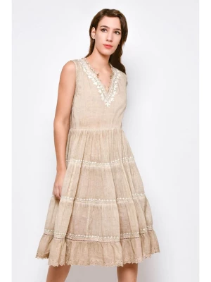 H.H.G. Sukienka w kolorze beżowym rozmiar: M