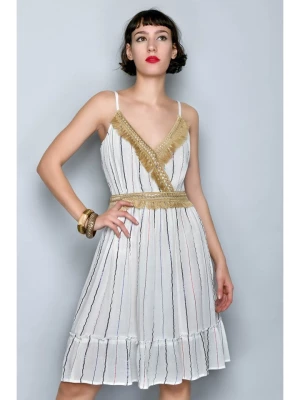 H.H.G. Sukienka w kolorze biało-beżowym rozmiar: XL