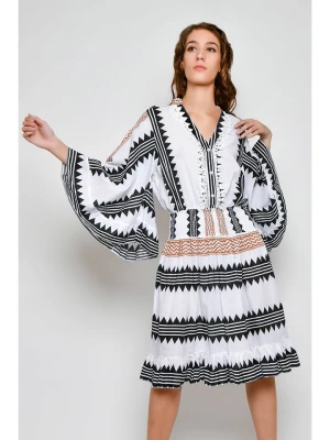 H.H.G. Sukienka w kolorze biało-czarnym rozmiar: M
