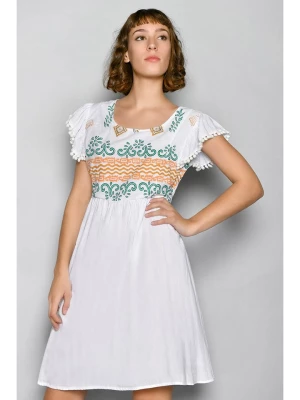 H.H.G. Sukienka w kolorze białym ze wzorem rozmiar: L