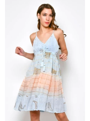 H.H.G. Sukienka w kolorze błękitno-brzoskwiniowym rozmiar: M