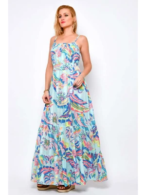 H.H.G. Sukienka w kolorze błękitnym ze wzorem rozmiar: L