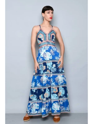 H.H.G. Sukienka w kolorze niebiesko-biało-beżowym rozmiar: S