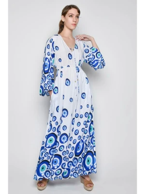 H.H.G. Sukienka w kolorze niebiesko-białym rozmiar: XL