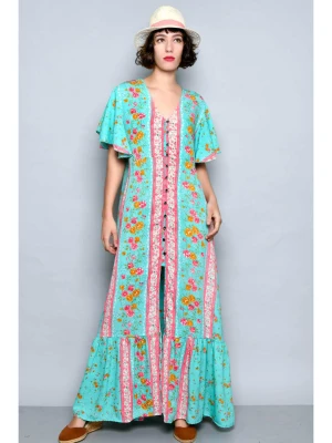 H.H.G. Sukienka w kolorze pomarańczowo-jasnoróżowo-turkusowym rozmiar: M