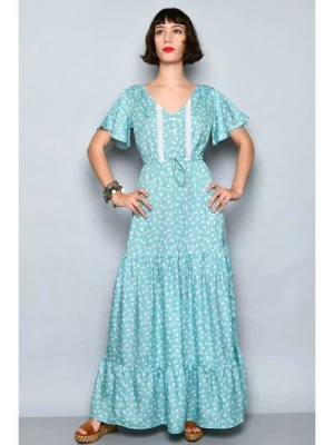 H.H.G. Sukienka w kolorze turkusowo-białym rozmiar: XL