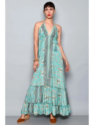 H.H.G. Sukienka w kolorze turkusowo-szaro-beżowym rozmiar: M