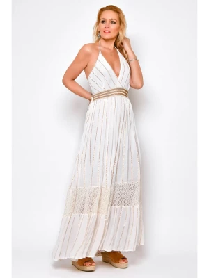 H.H.G. Sukienka w kolorze złoto-białym rozmiar: S