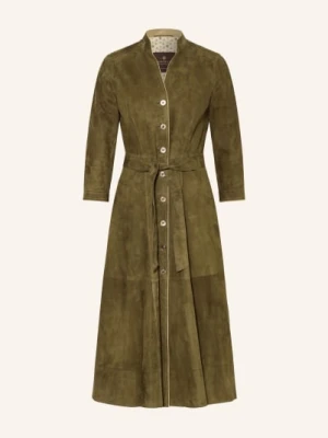 Habsburg Skórzana Sukienka Altenberg Z Rękawami 3/4 gruen