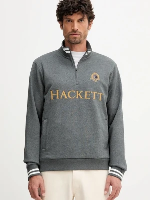 Hackett London bluza męska kolor szary z aplikacją HM5800022