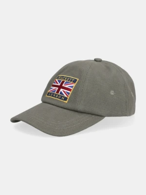 Hackett London czapka z daszkiem bawełniana kolor zielony HM0400044
