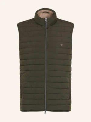 Hackett London Kamizelka Pikowana Gilet gruen CIEMNOZIELONY