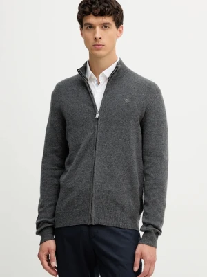 Hackett London kardigan wełniany męski kolor szary HM7000077