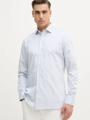 Hackett London koszula bawełniana męska kolor niebieski regular z kołnierzykiem klasycznym HM3010546