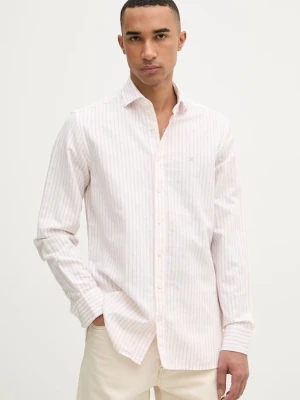 Hackett London koszula męska z dodatkiem lnu