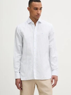 Hackett London koszula męska z dodatkiem lnu