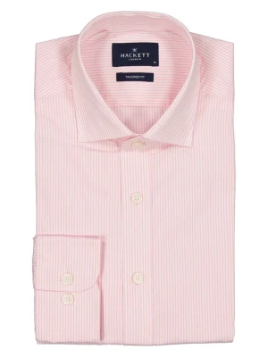 Hackett London Koszula - Tailored fit - w kolorze biało-jasnoróżowym rozmiar: L