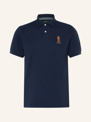 Hackett London Koszulka Polo Piqué Heritage Harry Classic Fit blau GRANATOWY