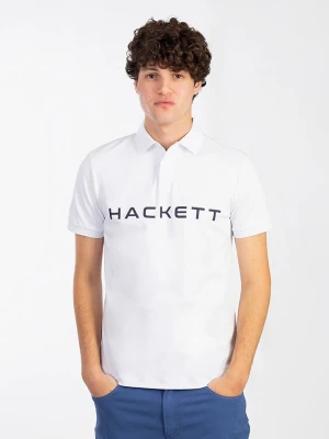 Hackett London Koszulka polo w kolorze białym rozmiar: L