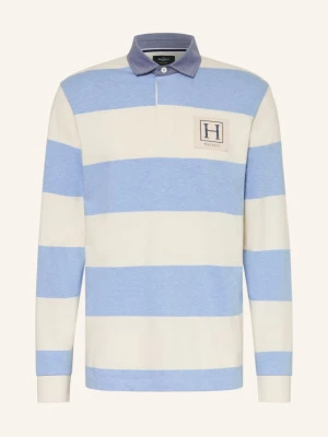 Hackett London Koszulka Polo Z Dzianiny Z Mieszanki Materiałów blau