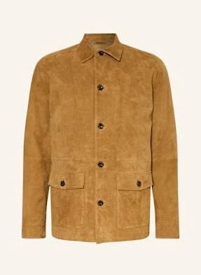 Hackett London Kurtka Skórzana beige