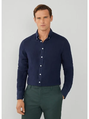 Hackett London Lniana koszula - Regular fit - w kolorze granatowym rozmiar: 3XL