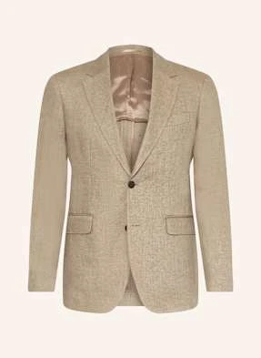Hackett London Lniana Marynarka Extra Slim Fit beige