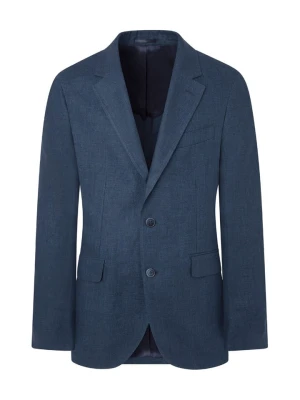 Hackett London Lniany blezer w kolorze granatowym rozmiar: 48