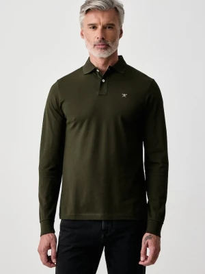 Hackett London longsleeve męski bawełniany zielony