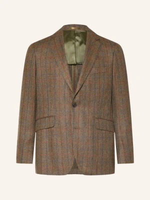 Hackett London Marynarka Tattersall O Kroju Extra Slim Fit braun brązowy