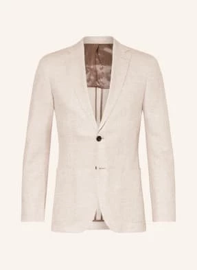 Hackett London Marynarka Z Dżerseju Extra Slim Fit Z Dodatkiem Lnu beige