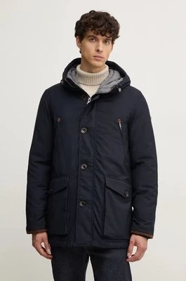 Hackett London parka męska kolor granatowy zimowa HM403226