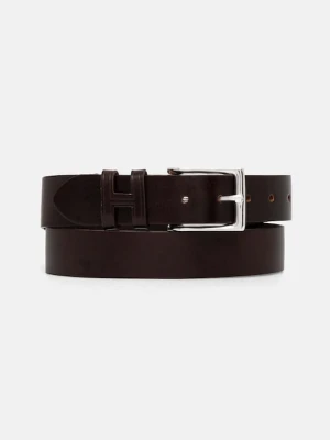 Hackett London pasek skórzany brązowy