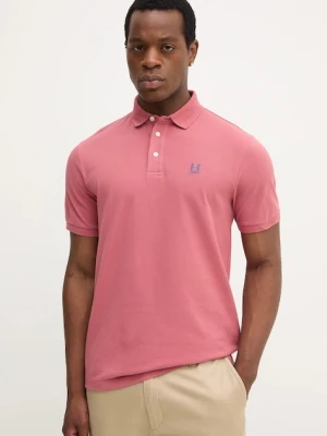 Hackett London polo bawełniane męski kolor czerwony gładki HM5600001