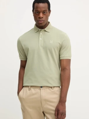 Hackett London polo bawełniane męski kolor zielony gładki HM5600001