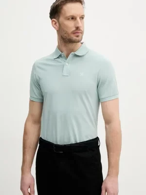 Hackett London polo bawełniane męski kolor zielony gładki HM563426