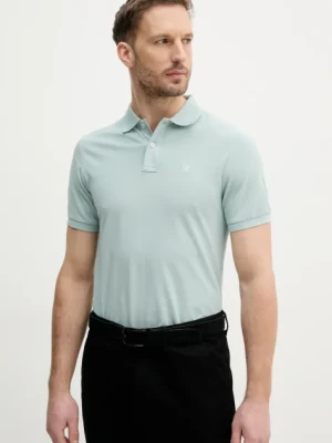 Hackett London polo bawełniane męski kolor zielony gładki HM563426