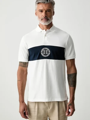 Hackett London polo męskie bawełniane beżowy
