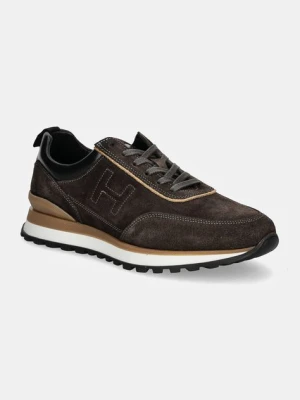 Hackett London sneakersy skórzane CHAD ACTIVE kolor brązowy HMS21414